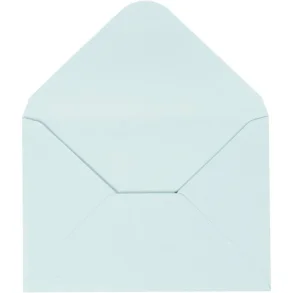Kuvert, kuvert str. 11,5x16 cm, 110 g, lysebl�, 10 stk