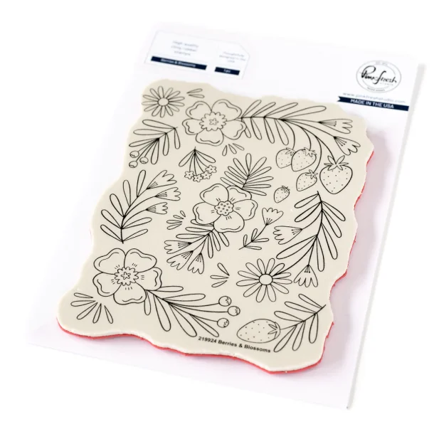 Berries &amp; Blossoms cling stamp Pink fresh