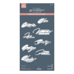 Home for Christmas Sentiments Press Plate & Die Set (BP-220)