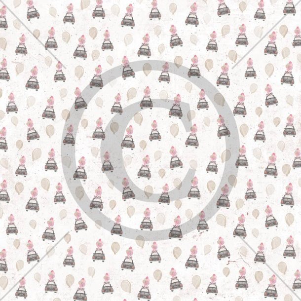 Papirdesign mnsterpapir 12 x 12" bryllupsreise 