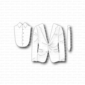 Die Kavaj, skjorta och slips gummiapan D36