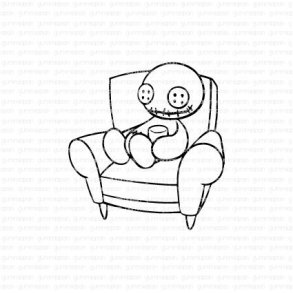 Gummiapan - gummistempel Lennart i ftölj ST23