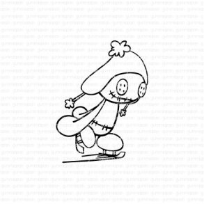 Gummiapan - gummistempel Lennart ker skridskor ST23