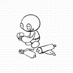 Gummiapan - gummistempel Lennart gör marsipanfigurer ST23