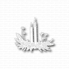 Gummiapan Die Begravningsdekoration med ljus 