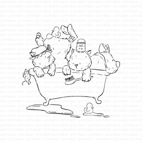 Gummiapan Gummistempel Bath Fun