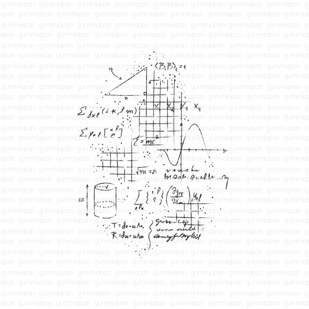 Gummiapan Gummistempel Bakground matematik