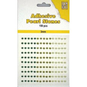 Halvperler selvklbende 3mm 150 stk Grnne Nuancer xxx