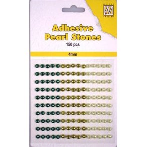 NS Halvperler selvklbende 4mm 150 stk Brune Nuancer