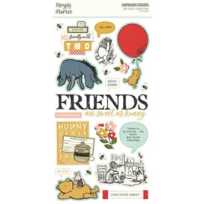 Say Cheese Classic Pooh Chipboard Stickers (23920)