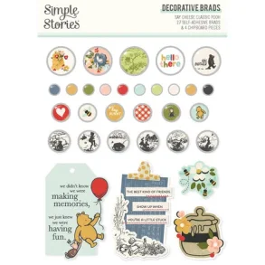 Say Cheese Classic Pooh Decorative Brads (23929)