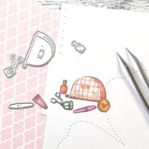 Die Gummiapan Necess�r med Smink