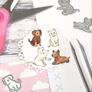 Die Gummiapan Hundvalpar & Kattungar