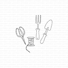 Gummistempel Trdgrdsverktyg gummiapan ST27