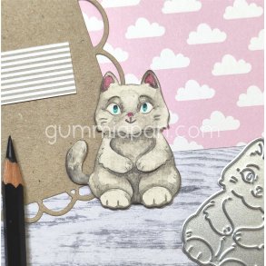 Die Kramande Katt gummiapan 