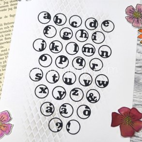 Die Alfabet i Cirklar gummiapan