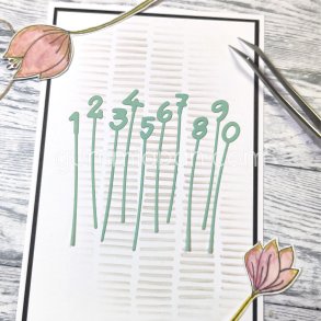 Die Siffror p� pinne  gummiapan 