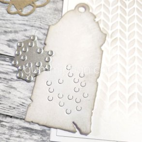 Die Textur Med Cirklar  gummiapan 