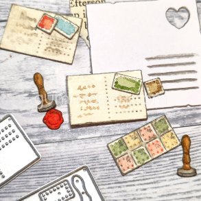 Die  Mini Sigill, Frim�rken och Brev gummiapan