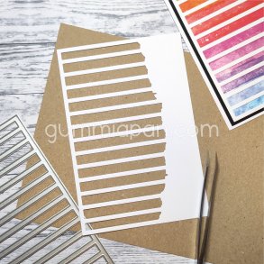 Die Delvis Randig Bakgrund no. 2 gummiapan 