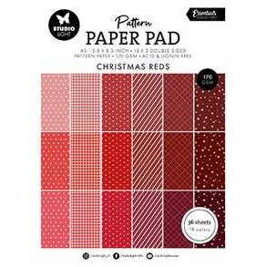 Studio Light Paper Pad Patterned - Christmas Reds SL-ES-PPP207