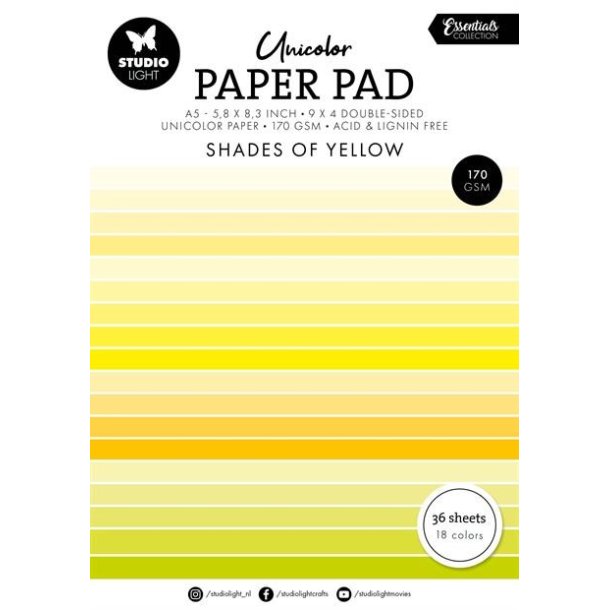 Studio Light Paper Pad Shades of Yellow SL-ES-UPP231