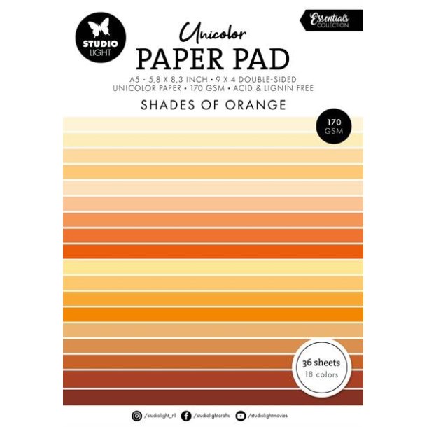 Studio Light Paper Pad Shades of Orange SL-ES-UPP232