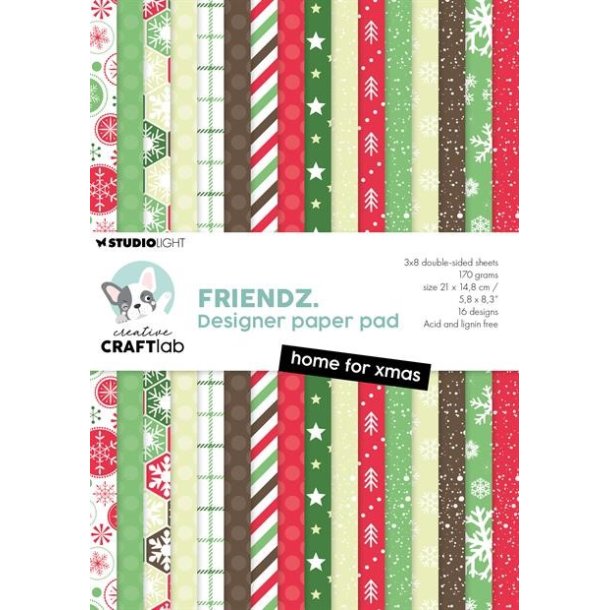 Studio Light Paper Pad "Home for Xmas Friendz" CCL-FR-DPP256
