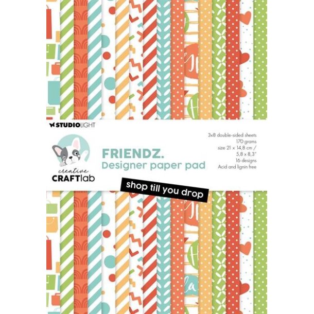 Studio Light Paper Pad "Shop til you drop Friendz" CCL-FR-DPP257