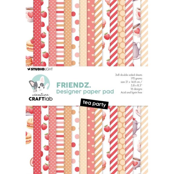 Studio Light Paper Pad "Tea Party Friendz" CCL-FR-DPP293
