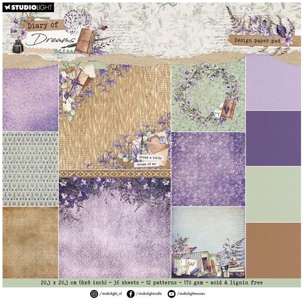 Studio Light Paper Pad "Background - Diary of Dreams" SL-DD-DPP295