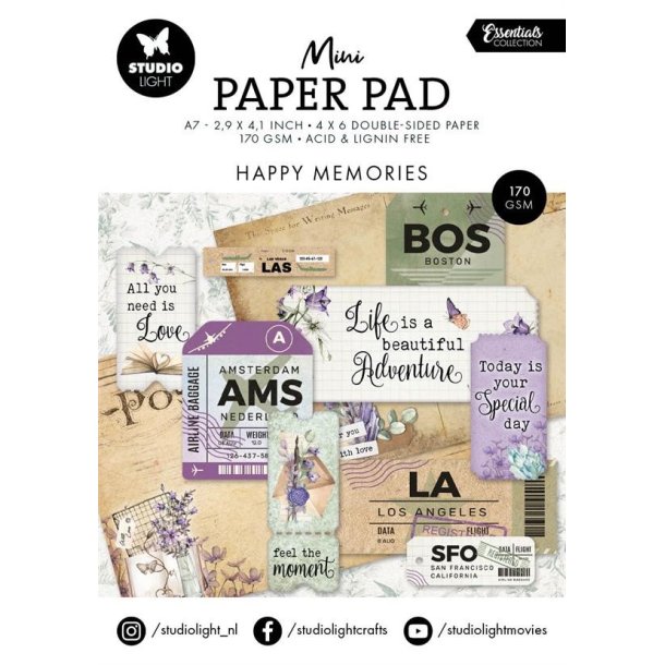 Studio Light Paper Pad "Mini - Happy memories" SL-ES-DPP301
