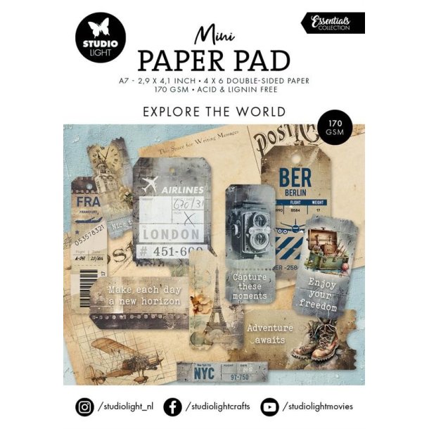 Studio Light Paper Pad "Mini - Explore the world" SL-ES-DPP304
