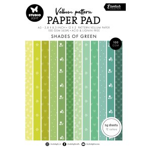 Studio Light Vellum paper pad Spring Green 24ark