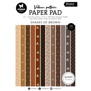 Studio Light Vellum paper pad Spring Brown 24ark