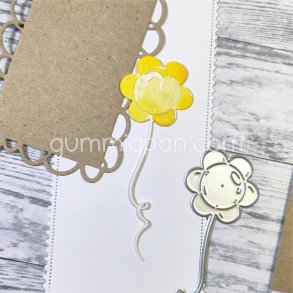 Die Blomformad Ballong gummiapan