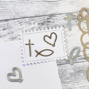 Die Mini Symboler gummiapan 