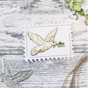 Die Duva med kvist gummiapan 