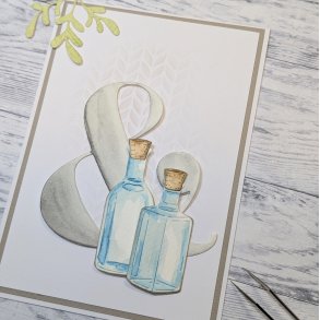 Die Glasflaskor med kork gummiapan 