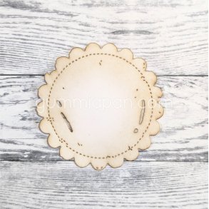 Die Worn Scalloped Circle gummiapan 