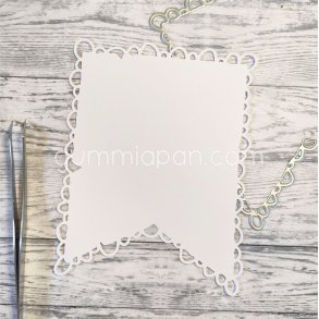 Die Doodlad Bakgrund till Sliten Banner gummiapan