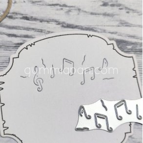 Die Textur med Noter gummiapan