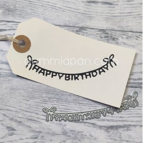 Die Happy Birthday p� Tr�d gummiapan