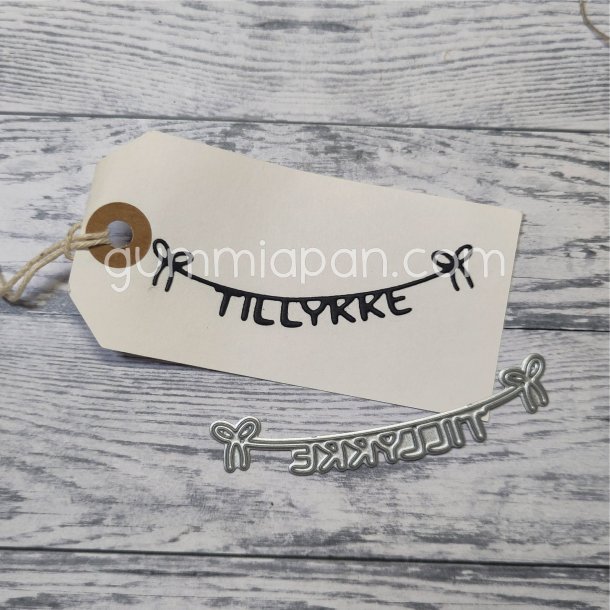 Die Tillykke p Trd gummiapan RESTORDRE