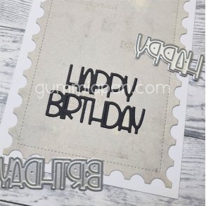 Die Happy Birthday gummiapan