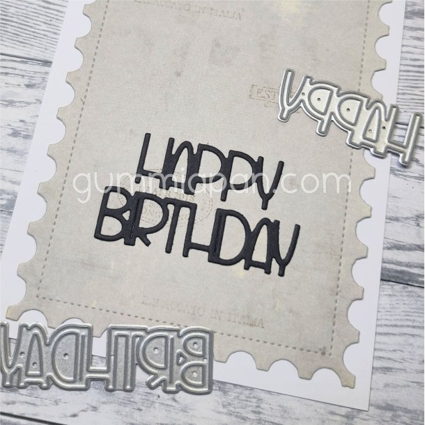 Die Happy Birthday gummiapan