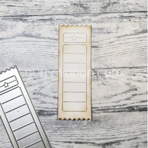 Die L�ng Biljett med Stj�rna gummiapan 