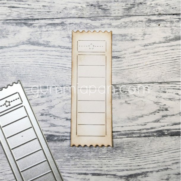 Die L�ng Biljett med Stj�rna gummiapan 