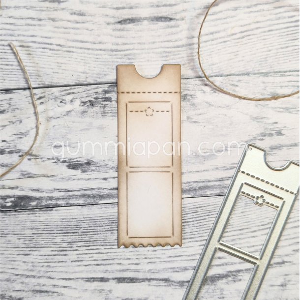 Die Biljett med dubbla Rutor gummiapan 