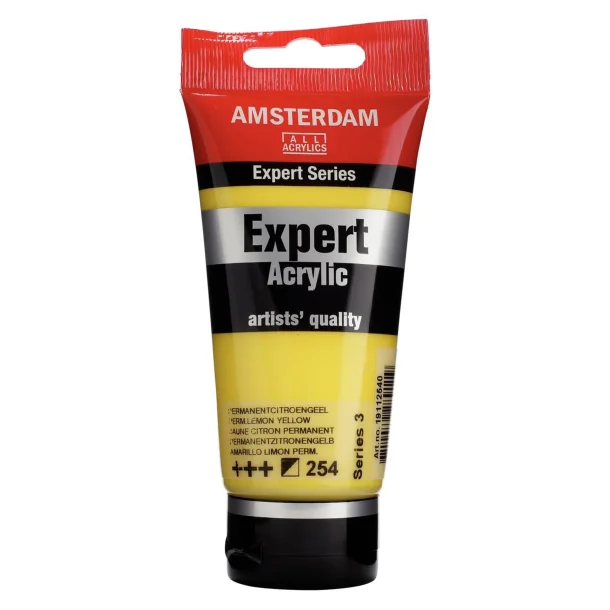 AMSTERDAM Expert Series acrylic tube 75 ml Permanent Lemon Yellow 254